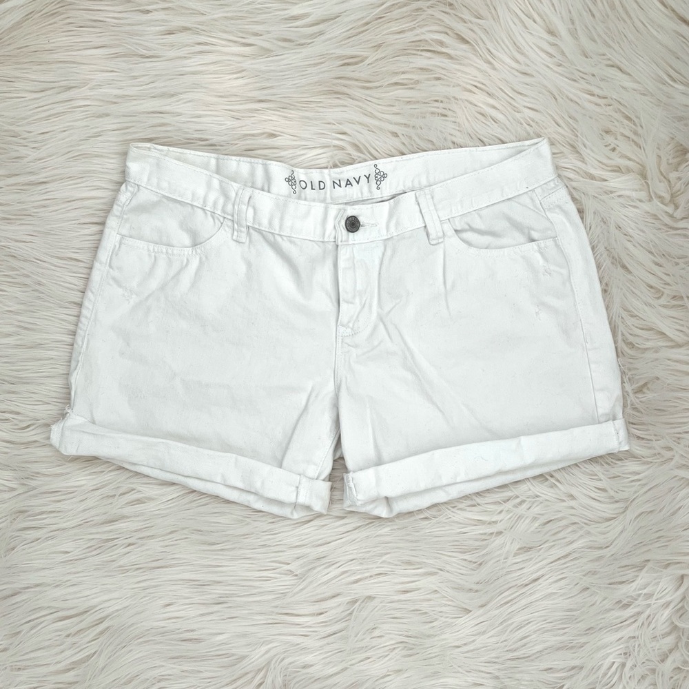 White Denim Shorts